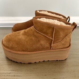 UGG Size 6 Classic Ultra Mini Platform Women's Boots Chestnut Style 1135092